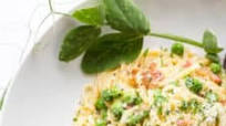 Linguini Carbonara with Peas Linguini Carbonara with Peas