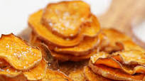 Baked Salt + Vinegar Sweet Potato Chips Baked Salt + Vinegar Sweet Potato Chips