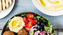 Falafel Salad Bowls with Mustard Hummus Falafel Salad Bowls with Mustard Hummus