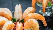 Classic shrimp cocktail with homemade cocktail sauce Classic shrimp cocktail with homemade cocktail sauce