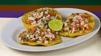 Receta de tostadas mexicanas con camarones Receta de tostadas mexicanas con camarones