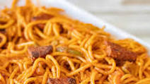 Dominican Spaghetti with Salami - Espagueti Dominicano con Salami/Salchichon Dominican Spaghetti with Salami - Espagueti Dominicano con Salami/Salchichon