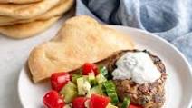 Moroccan Lamb Burgers with Tomato Cucumber Salad Moroccan Lamb Burgers with Tomato Cucumber Salad