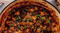 Saucy Korean Tofu with Pork and Vegetables Saucy Korean Tofu with Pork and Vegetables