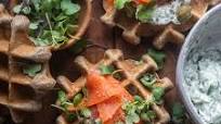 Savory Buckwheat Waffles with Herbed Cream Cheese and Smoked Salmon Savory Buckwheat Waffles with Herbed Cream Cheese and Smoked Salmon