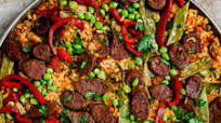 CHICKEN AND CHORIZO PAELLA CHICKEN AND CHORIZO PAELLA