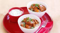 Chicken tikka masala with coriander raita Chicken tikka masala with coriander raita