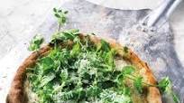White Pizza with Salad White Pizza with Salad