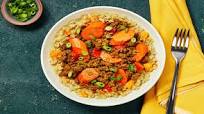 Caribbean-Style Curry Beef Bowls over Mango Cauliflower Rice Caribbean-Style Curry Beef Bowls over Mango Cauliflower Rice
