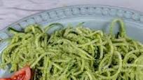Pesto Zucchini Pasta with Baked Cod Pesto Zucchini Pasta with Baked Cod