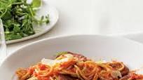 Spaghetti with Sausage and Simple Tomato Sauce Spaghetti with Sausage and Simple Tomato Sauce