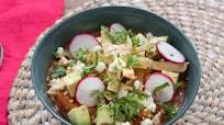 Tortilla Soup with Hominy & Queso Fresco Tortilla Soup with Hominy & Queso Fresco