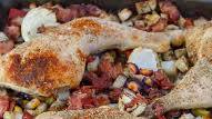 Baked Chicken Leg Quarters with Mixed Vegetables Baked Chicken Leg Quarters with Mixed Vegetables