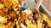 Mashed Potato Casserole with Crispy Chicken Mashed Potato Casserole with Crispy Chicken