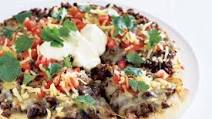 Spicy chilli bean and beef pizza Spicy chilli bean and beef pizza