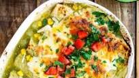 Chicken and Corn Enchiladas with Creamy Green Sauce Chicken and Corn Enchiladas with Creamy Green Sauce