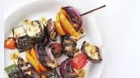 Griddled glazed vegetable kebabs Griddled glazed vegetable kebabs