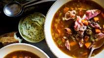 Ham hock with root vegetables and lentils Ham hock with root vegetables and lentils
