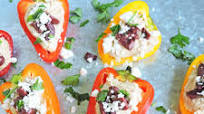 Mediterranean Hummus Stuffed Peppers Mediterranean Hummus Stuffed Peppers
