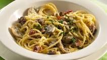 Ground Beef and Mushroom Carbonara Ground Beef and Mushroom Carbonara