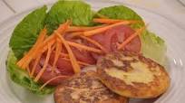 Tortitas de papa con jamón y queso Tortitas de papa con jamón y queso
