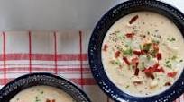 Creamy Seafood Chowder with Bacon, Thyme & Jalapeño Creamy Seafood Chowder with Bacon, Thyme & Jalapeño