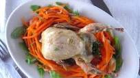 Braised Quail on Fennel & Carrot Salad Nest Pressure Cooker Braised Quail on Fennel & Carrot Salad Nest Pressure Cooker
