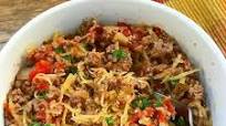 Slow Cooker Spaghetti Squash, Meat & Tomatoes Slow Cooker Spaghetti Squash, Meat & Tomatoes