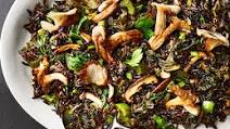 Fried Wild Rice with Mustard Greens and Mushrooms Fried Wild Rice with Mustard Greens and Mushrooms