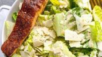 Caesar Salad with Broiled Salmon Caesar Salad with Broiled Salmon
