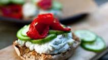 Smoked Trout Salad, Cucumber and Roasted Pepper Sandwich Smoked Trout Salad, Cucumber and Roasted Pepper Sandwich