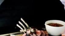 Slow-Grilled Rack of Lamb with Mustard and Herbs Slow-Grilled Rack of Lamb with Mustard and Herbs