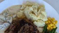 Homemade steak and mashed potato with garlic and pepper sauce Homemade steak and mashed potato with garlic and pepper sauce