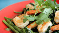 Garlic Prawns Stir Fried with Water Spinach Garlic Prawns Stir Fried with Water Spinach