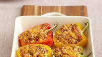 Tri-Color Vegetarian-Stuffed Peppers Tri-Color Vegetarian-Stuffed Peppers