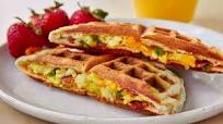 Bacon, Egg and Cheese Biscuit Wafflewiches Bacon, Egg and Cheese Biscuit Wafflewiches
