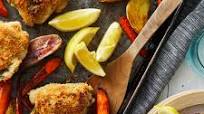 Crispy Lemon-Garlic Chicken Thighs with Roasted Potatoes & Carrots Crispy Lemon-Garlic Chicken Thighs with Roasted Potatoes & Carrots