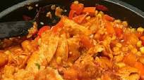 Low FODMAP Mexican casserole with pumpkin and corn tortillas Low FODMAP Mexican casserole with pumpkin and corn tortillas