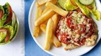 Pizza-topped chicken Pizza-topped chicken