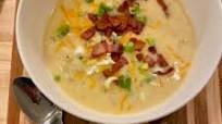 Baked Potato & Leek Soup with Cheddar & Bacon Baked Potato & Leek Soup with Cheddar & Bacon