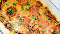Weight Watcher's Deep Dish Pizza Casserole Weight Watcher's Deep Dish Pizza Casserole