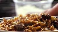 Wild Mushroom Broken Spaghetti Risotto with Arugula and Hazelnuts Wild Mushroom Broken Spaghetti Risotto with Arugula and Hazelnuts