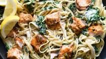 Creamy Salmon Pasta with Spinach Creamy Salmon Pasta with Spinach