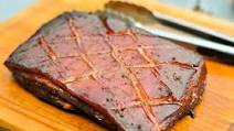 Smoked Pork Belly Marinated In Char Siu Sauce Smoked Pork Belly Marinated In Char Siu Sauce