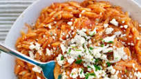 Warm Greek Orzo with Feta and Tomato Warm Greek Orzo with Feta and Tomato