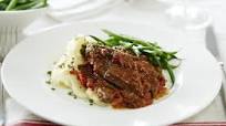 Liver and onion casserole with pancetta Liver and onion casserole with pancetta