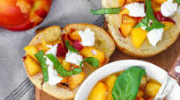 Simple and Healthy Peach Bruschetta Simple and Healthy Peach Bruschetta