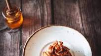 Gluten Free Honey Cake topped with honey-glazed walnuts Gluten Free Honey Cake topped with honey-glazed walnuts