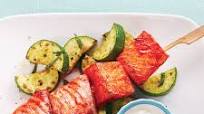 Baked Tandoori Salmon Skewers Baked Tandoori Salmon Skewers