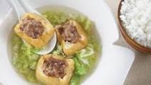 Minced Pork Stuffed Tofu Puffs Minced Pork Stuffed Tofu Puffs